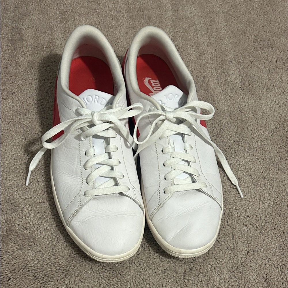 Men’s Air Jordan White and Red Sneakers